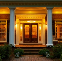 The entrance to a home. The entrance to a home.
