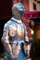 A suit of medieval armor. A suit of medieval armor.
