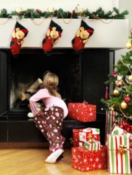 A child waits for Santa Claus on Christmas Eve. A child waits for Santa Claus on Christmas Eve.