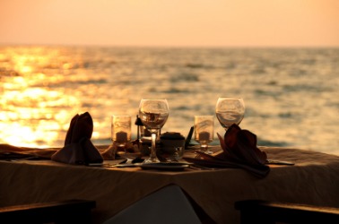 A perfect evening for a romantic meal. A perfect evening for a romantic meal.