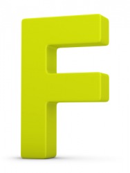 The letter F. The letter F.