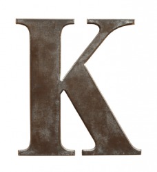 The letter K. The letter K.