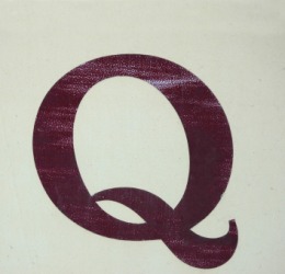 The letter Q. The letter Q.