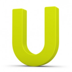 The letter U The letter U