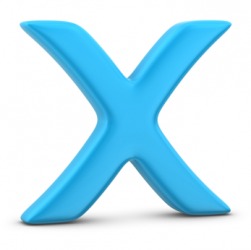 The letter X. The letter X.