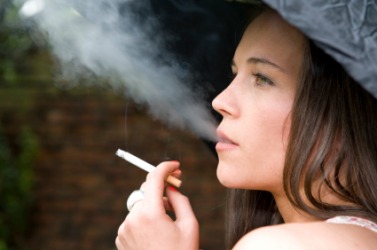 The exhalation of a smoker. The exhalation of a smoker.