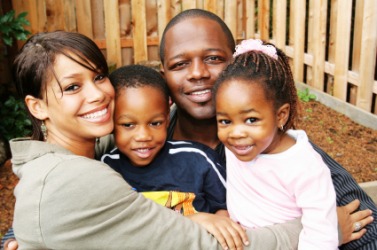 A happy family. A happy family.
