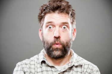 This man appears to be dumbfounded. This man appears to be dumbfounded.