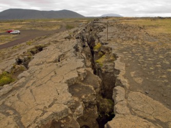 Evidence of a fault line. Evidence of a fault line.