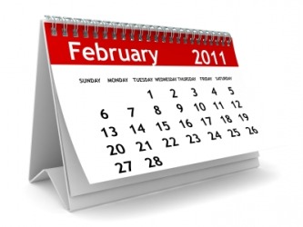 The month of February. The month of February.