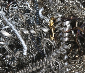 A pile of metal filings. A pile of metal filings.