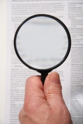 Reading the fine print. Reading the fine print.