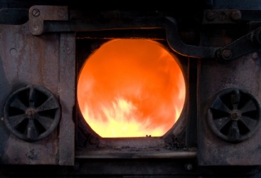 Firebox of a steam locamotive. Firebox of a steam locamotive.