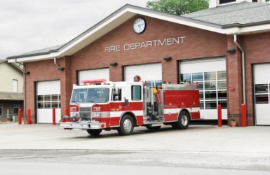 A firehouse. A firehouse.