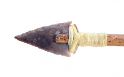 A piece of flint was used to make this arrowhead. A piece of flint was used to make this arrowhead.
