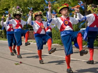 Morris dancing, an English folk dance. Morris dancing, an English folk dance.