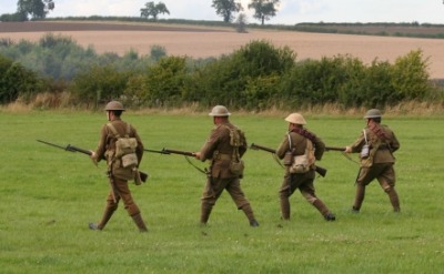 World War I foot soldiers. World War I foot soldiers.
