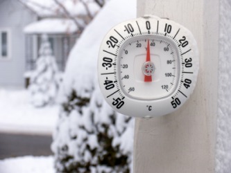 The temperature is at the freezing point. The temperature is at the freezing point.