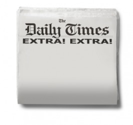 The front-page of a newspaper. The front-page of a newspaper.