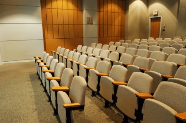 An empty auditorium. An empty auditorium.