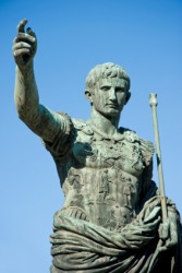 A statue of the Roman emperor, Augustus. A statue of the Roman emperor, Augustus.