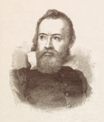 A portrait of Galileo. A portrait of Galileo.