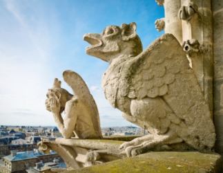 A pair of gargoyles. A pair of gargoyles.