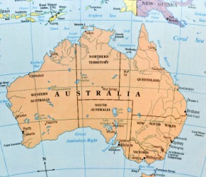 A map of Australia. A map of Australia.
