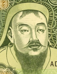 A portrait of Genghis Khan. A portrait of Genghis Khan.