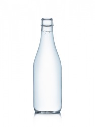 A glass bottle. A glass bottle.