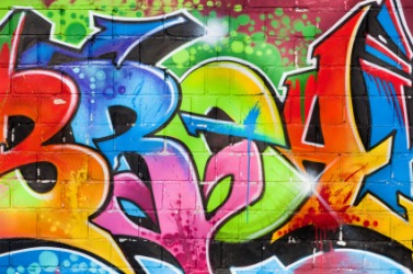 Graffiti on a wall. Graffiti on a wall.