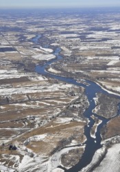 Grand River as seen from above. Grand River as seen from above.