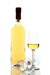 A bottle of grappa. A bottle of grappa.