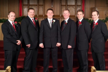 A groom with his groomsmen. A groom with his groomsmen.
