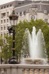 Water gushes from a fountain. Water gushes from a fountain.