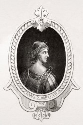 A portrait of Harold I. A portrait of Harold I.