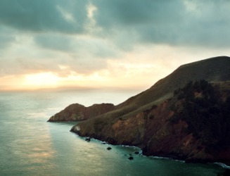 Marin headlands at sunset. Marin headlands at sunset.
