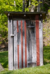 An old backhouse or outhouse. An old backhouse or outhouse.