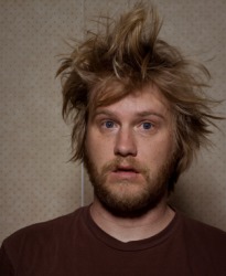 A hirsute young man. A hirsute young man.