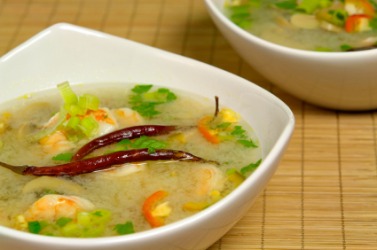 A bowl of hot-and-sour soup. A bowl of hot-and-sour soup.