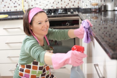 A modern housewife. A modern housewife.
