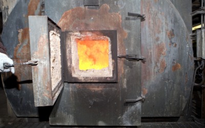 An incinerator for burning trash. An incinerator for burning trash.