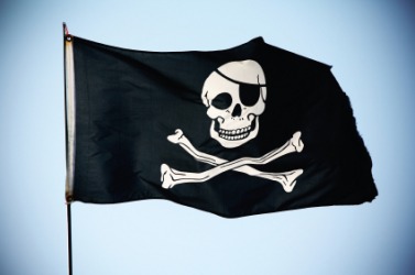 The Jolly Roger flag. The Jolly Roger flag.