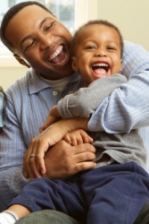 Dad and junior. Dad and junior.