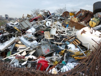 A messy junkyard A messy junkyard