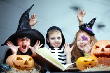 A juvenile Halloween party. A juvenile Halloween party.