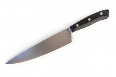 A large cook's knife. A large cook's knife.
