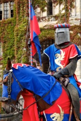 A medieval knight. A medieval knight.