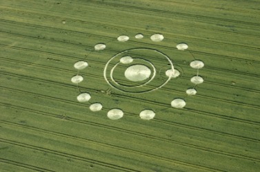 Crop circles in a field. Crop circles in a field.