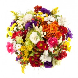 A gay bouquet of flowers. A gay bouquet of flowers.